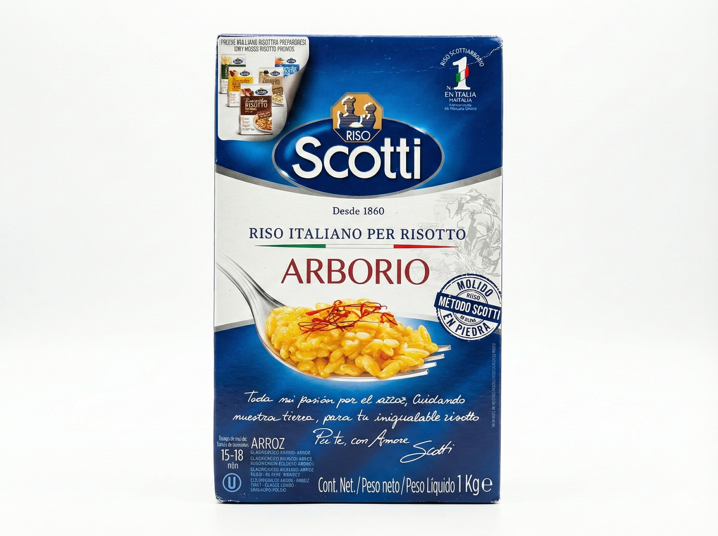 Arroz Arborio Riso Scotti - Para el Auténtico Risotto Italiano (1 kg)