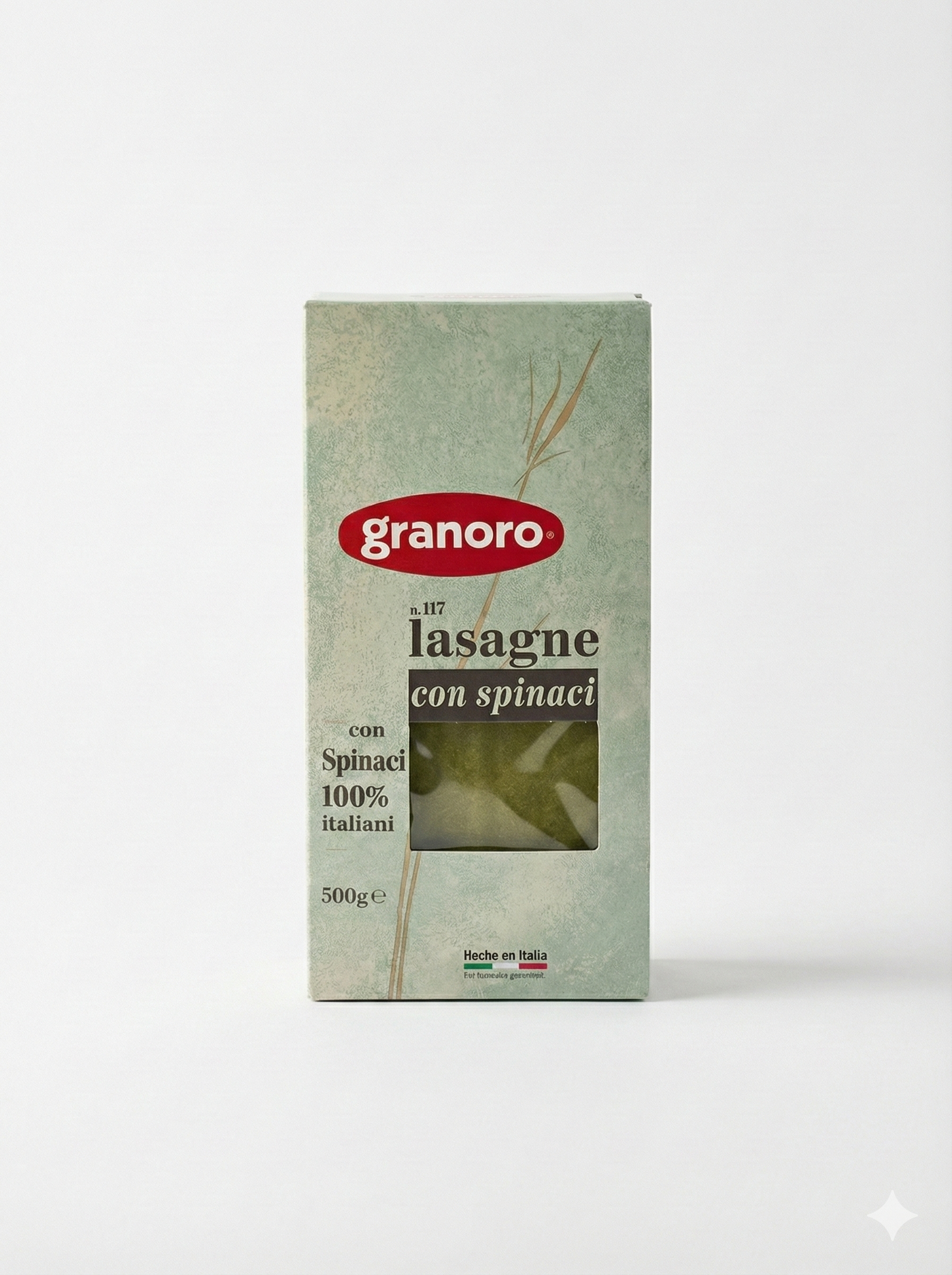 Lasaña Verde con Espinaca 500 g – Granoro
