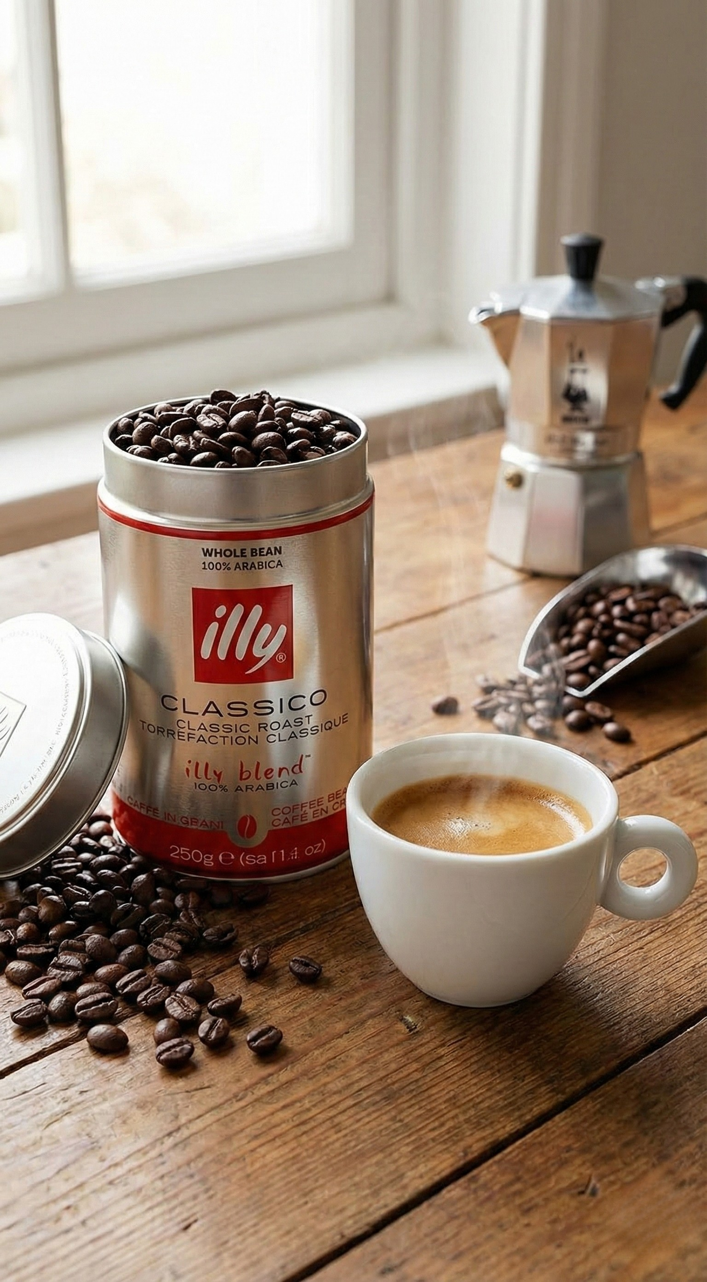 Café en Grano Illy Classico - Tueste Medio 100% Arábica (250g)