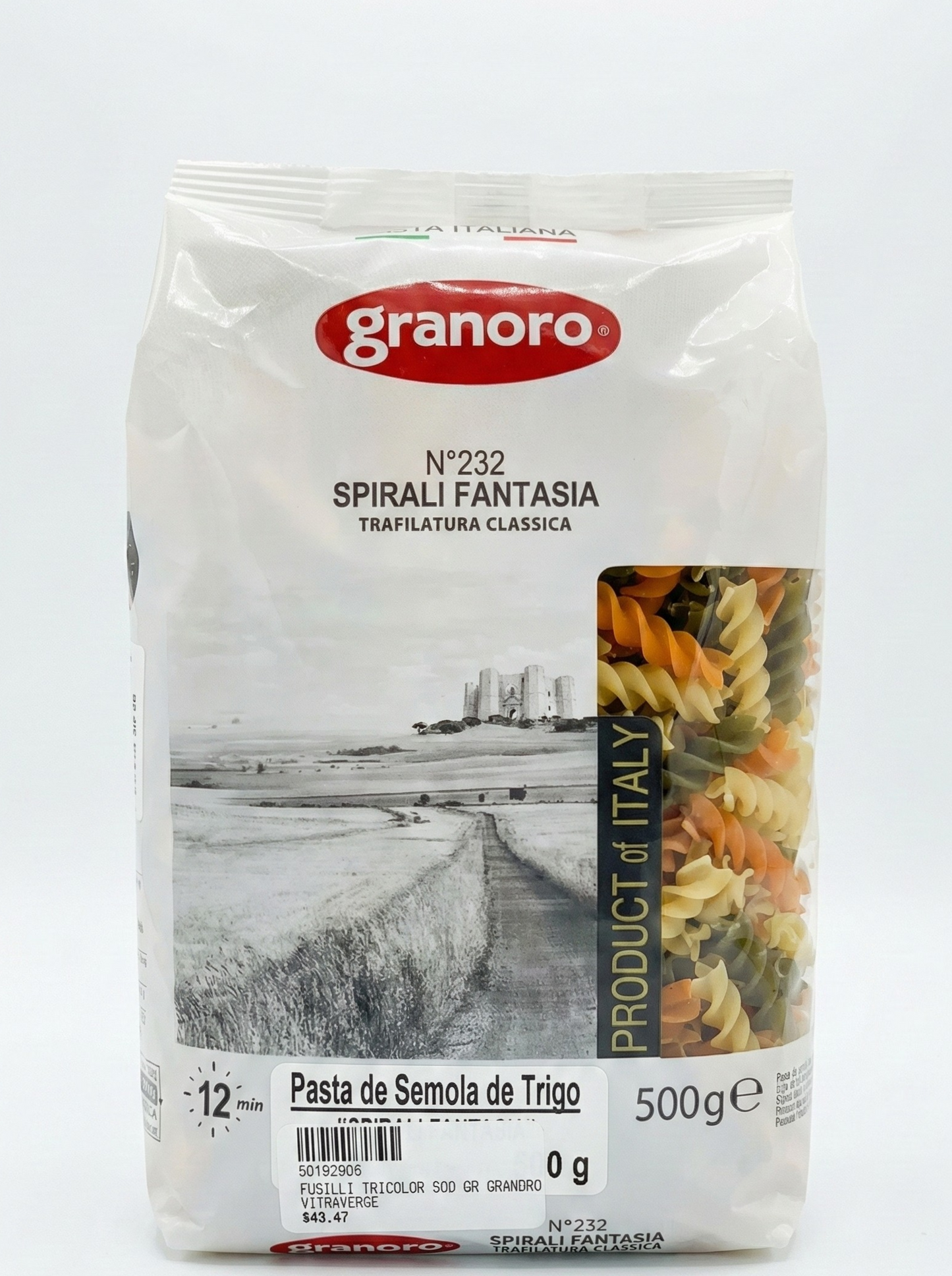 Fusilli Tricolor 'Spirali Fantasia Granoro - Pasta Italiana (500g)