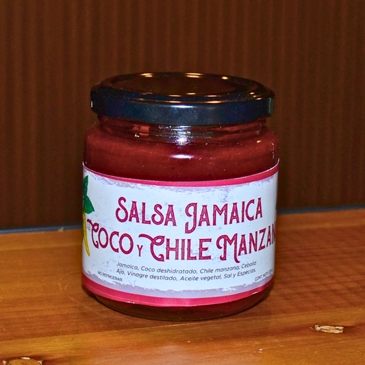SALSA CASERA JAMAICA, COCO Y CHILE MANZANO 220 GR